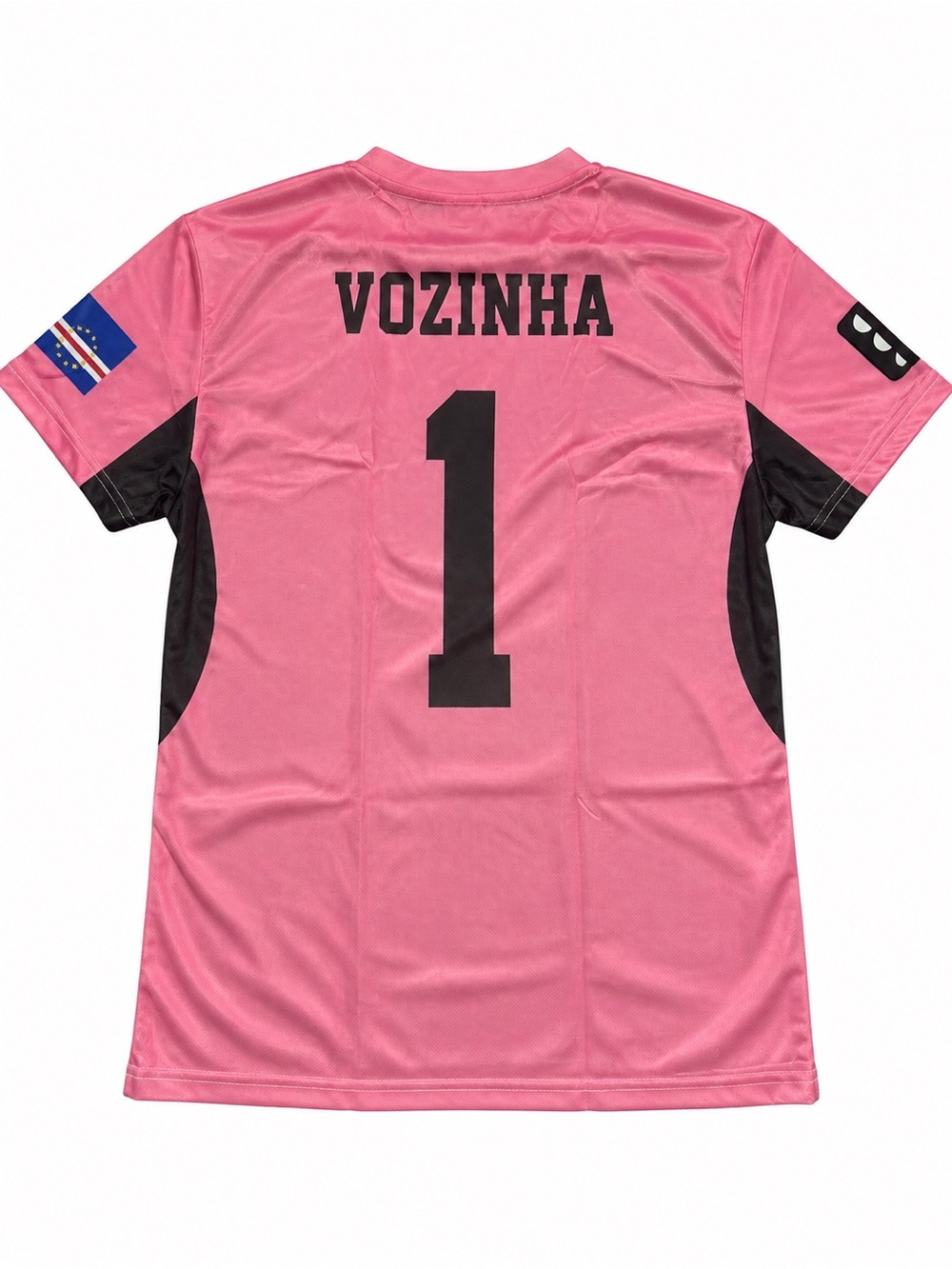 Pink Men's Athletic Jersey with Black Accents - VOZINHA